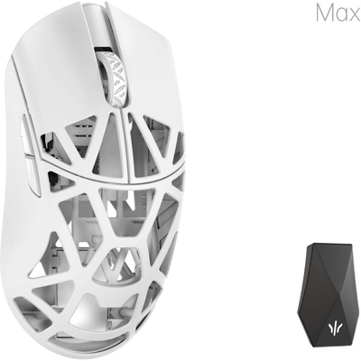Maus gaming WLMOUSE Beast X Max Solid Sides, pa kabllo, 8000 Hz, i bardhë