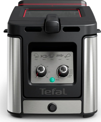 Fritezë elektrike Tefal Clear Duo FR600D, 3.5L, 2000W, inox i zi