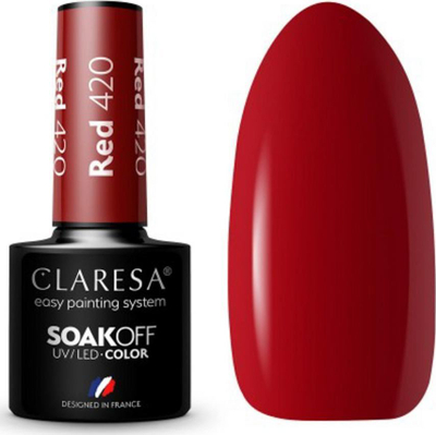 Llak xheli gjysmë permanent Claresa 420 Red, afatgjatë, i kuq