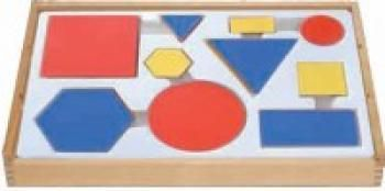 Set didaktik Dienes, 48 blloqe gjeometrike, shumëngjyrësh