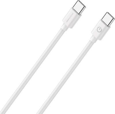 Kabllo USB C RealPower 404307, 2m, USB 2.0 480 Mbit/s, e bardhë