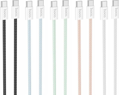 Kabëll USB-C në USB-C Hoco X104, 60W, 1m, i bardhë