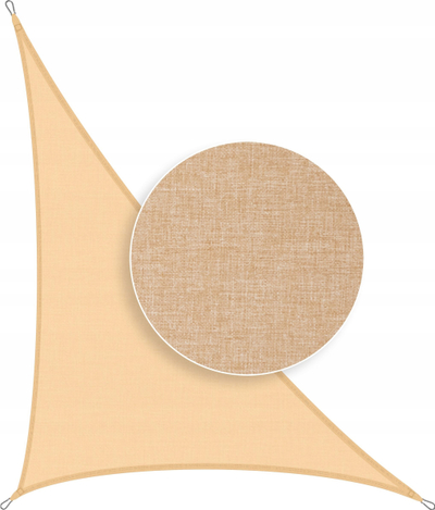 Çadër dielli HOBBYGARDEN Sun Shade Sail, trekëndore 3x4x5 m, për tarracë dhe kopsht, bezhë