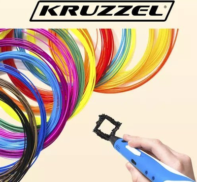 Filament 3D PLA Kruzzel 19875, 1.75mm, 30x3m, me ngjyra të ndryshme
