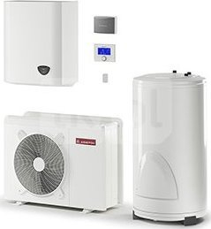 Pompë nxehtësie ajër‑ujë Ariston Nimbus Flex S Net, split 5kW 230V me bojler 180L, e bardhë