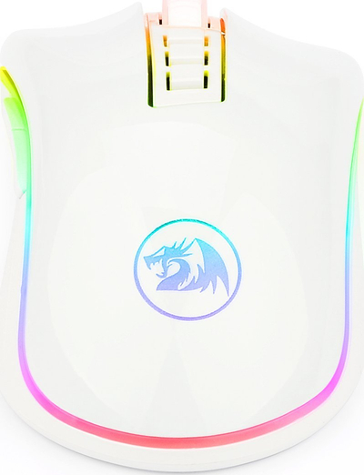 Maus gaming Redragon Cobra M711 me kabllo, RGB, i bardhë