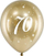 Balona PartyDeco Glossy Balloons 70th, 30cm, set 6 copë, ngjyrë ari