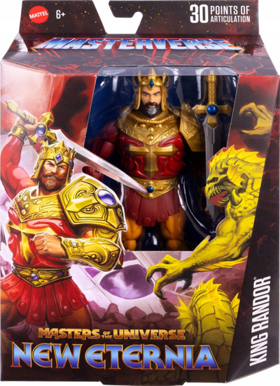 Figurë aksion Mattel Masters of the Universe Masterverse New Eternia King Randor, 18 cm, 30 pika artikulimi, shumëngjyrëshe