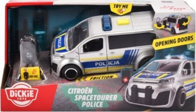 Lodër makinë policie Dickie SOS Vehicle Citroen, 15 cm, drita dhe tinguj, shumëngjyrëshe