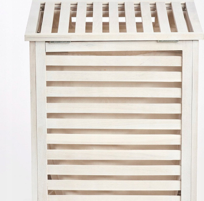 Shportë rrobash Zeller Cabinet Laundry Bin, me kapak, gri