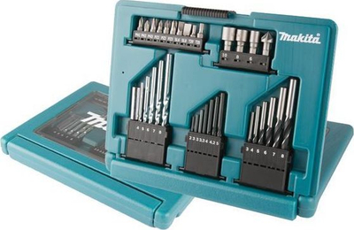 Set veglash Makita P-90283, 40 copë, me ratchet, i argjendtë