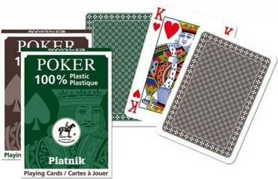Карти покер Piatnik Plastic Poker, пластични, голем индекс