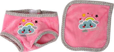 Кукла бебе Leantoys Baby Doll, со звук, со додатоци, розова и бела
