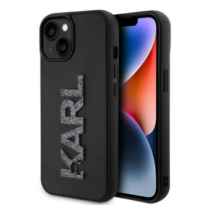 Mbulesë telefoni Karl Lagerfeld KLHCP15S3DMBKCK për iPhone 15 6.1", hardcase, e zezë