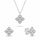 Set qafore + vathë për femra Brilio Silver SET283W
