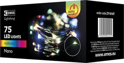 Drita dekorative LED EMOS Nano, 75 drita, 7.5 m, shumëngjyrëshe