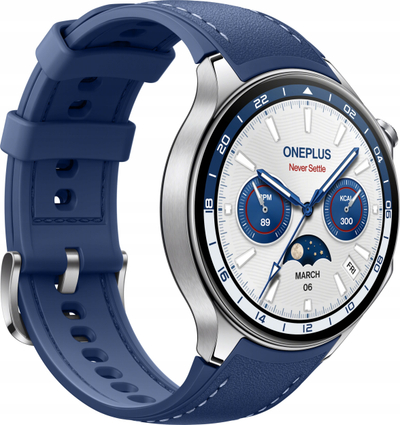 Паметен часовник OnePlus Watch 2 Nordic Blue Edition, сафирно стакло, сина боја