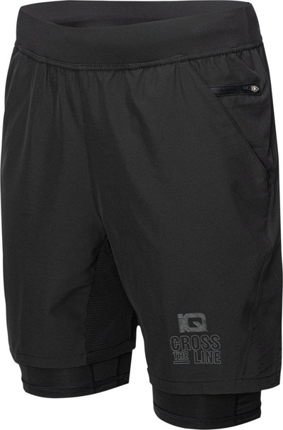 Shorce sportiv për meshkuj Northfinder WELBY, me tights të integruara, material që thahet shpejt, i zi