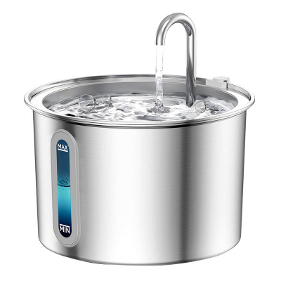 Burim uji Oneisall Stainless Steel, 2L, për qen dhe mace, argjendtë
