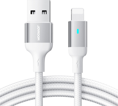 Kabllo Lightning Joyroom A10 Series, USB 2.0, 2.4A, 2 m, e bardhë