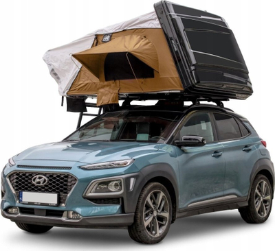Çadër çatie Offlander Fold 2 Sand, për 2 persona, me dyshek Memory Foam, ngjyrë rërë gri