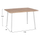 Set tavolina me karrige 5-pjesësh HM11024.01 120×70×76,5 cm, bardhë