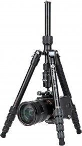 Tripod për kamerë Fotopro 58, alumin, kokë sferike, 8 kg, i zi