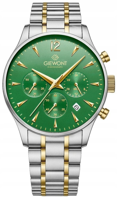 Orë burrash Giewont GW6310-B6 kronograf, xham safir, e gjelbër