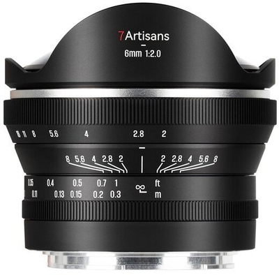 Objektiv 7Artisans 6mm F2.0, fisheye, për Nikon Z, i zi