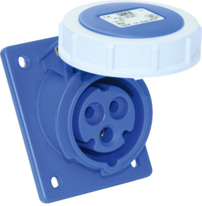 Prizë industriale paneli PCE 16A 3P, 230V, IP67, blu