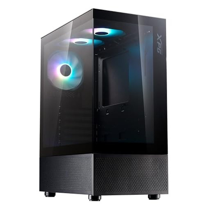 Kullë kompjuteri Invader X Mini Black, mid tower gaming, mban GPU deri në 330mm, e zezë