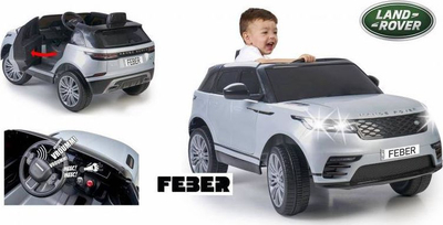 Makina elektrike për kalamaj Feber Range Rover Velar, bateri 6V, 111 x 64 x 53 cm, gri