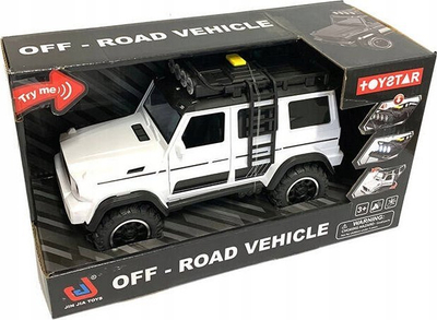 Makina lodër off-road ToyStar, me drita edhe zëra, me mekanizëm fërkimi, e bardhë