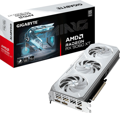 Kартичка графичка Gigabyte Radeon RX 9060 XT Gaming OC Ice, 16GB GDDR6, RGB, бела