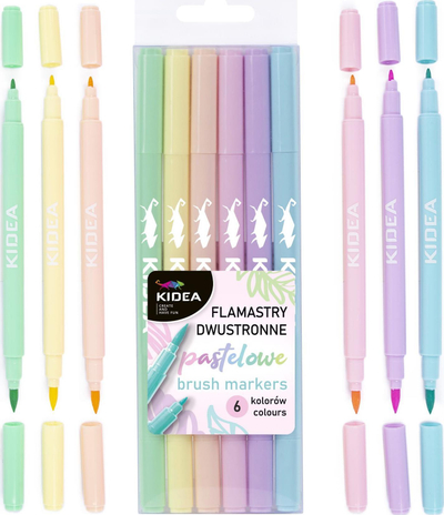 Markerë pastel me dy anë Derform KIDEA, set 6 ngjyra