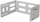 Mbajtës muri rack Lanberg Folding Bracket, 19" 4U, metalik, gri