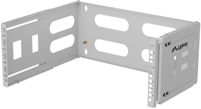 Mbajtës muri rack Lanberg Folding Bracket, 19" 4U, metalik, gri