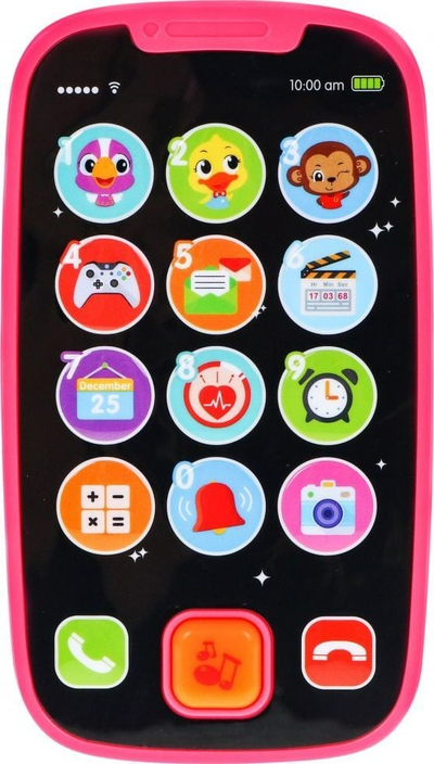 Telefon lodër HOLA Toy Phone, drita dhe tinguj, për foshnje 6–12 muajsh, shumëngjyrësh