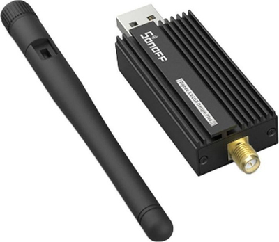 Gateway ZigBee Sonoff USB Dongle Plus E, Zigbee 3.0, antenë jasht, ngjyrë argjendtë