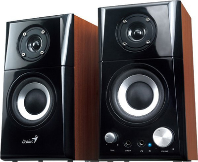 Genius SP-HF500A v2 звучници за компјутер, 2.0, 16W, кафеава/црна