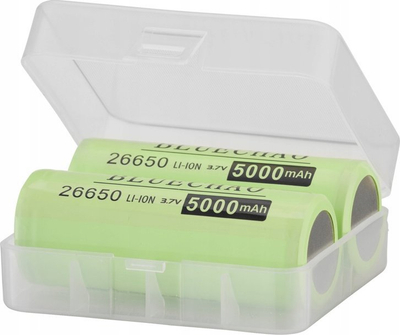 Bateri litium-jon Jinbei 26650, 5000mAh, set me 2 copë, jeshile