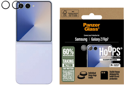 Mbrojtëse kamere PanzerGlass Hoops, Samsung Galaxy Z Flip7, transparente
