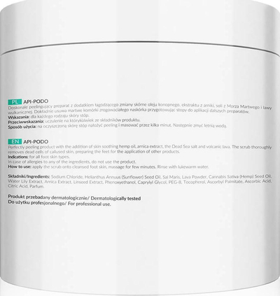Пилинг за чистење на стапала Apis Api-Podo, 700g