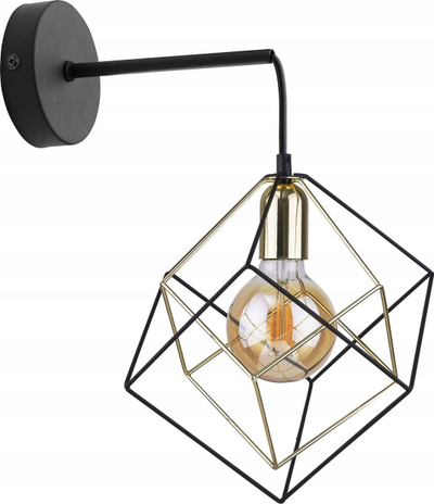 Aplike muri TK Lighting ALAMBRE 6712, 1xE27, stil industrial, e zezë me ari