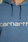 Bluzë me kapuç Carhartt Signature Logo, pambuk i përzier, XS, blu e çelët