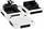 Организер за маса Монолит MDO003, USB HUB со 2 порти, држач за телефон и таблет, бело и црно