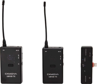Mikrofon pa tel CKMOVA UM100 Kit6, lavalier UHF, me Lightning, i zi