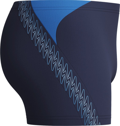 Rroba banje për burra Speedo Hyperboom Splice Aquashort, thahen shpejt, që s’i bën përshtypje klori, blu