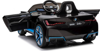 Makina elektrike për kalamoj Lean Toys BMW i4, 4x4, rrota EVA, e zezë