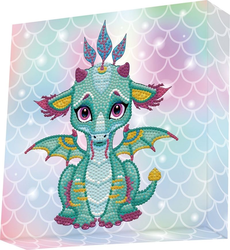 Set diamond painting Diamond Dotz Ariel the Baby Dragon, komplet kreativ, për të rritur dhe fëmijë 13+